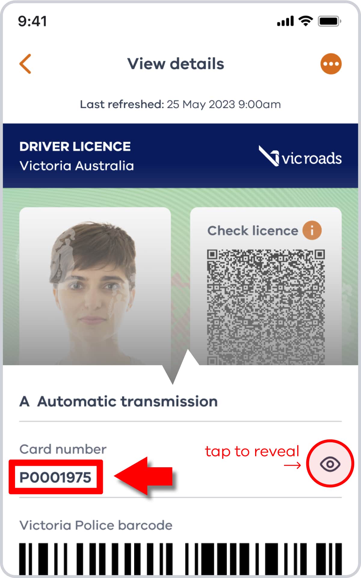 Driver licence card number | Service Victoria