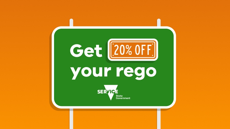 Get 20% off your car registration